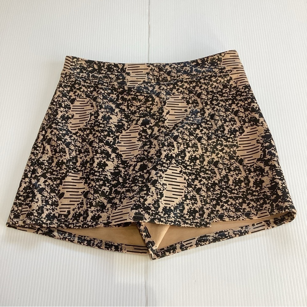 Primark Women Camel A Line Skort Brown Snake Print Polyurethane 4 NWT